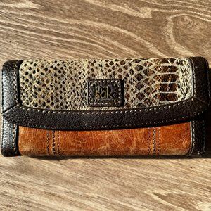 The Sak Leather & Snake Skin Long Wallet Organizer